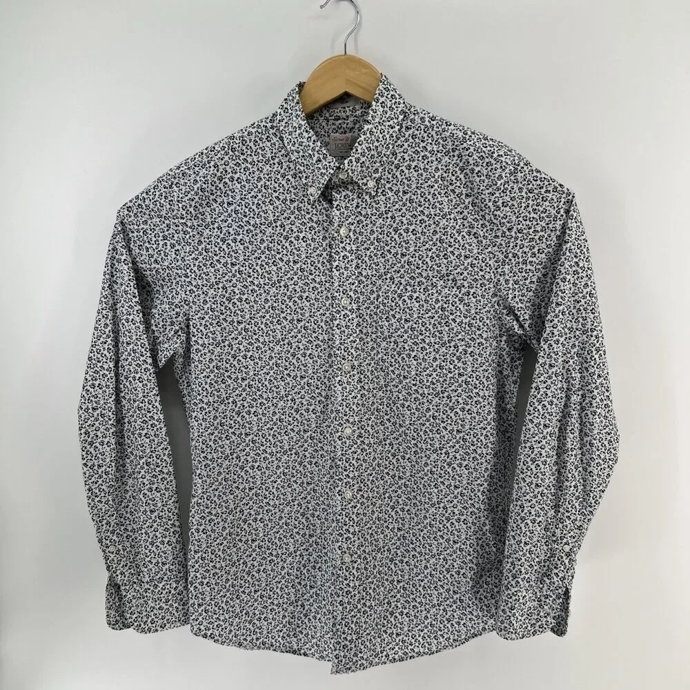 Lot of 2 J.CREW Slim Secret Wash Long Sleeve Button Down Shirts Size S 20x29 EUC